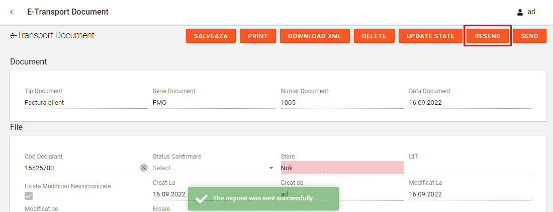 19 - etransport - Tutorial rapid - in document dupa Resend mesajul The request was sent successfully.png