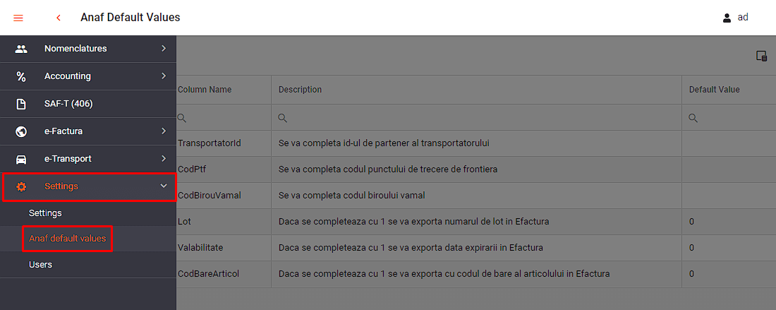 1.ANAF default values meniu.png