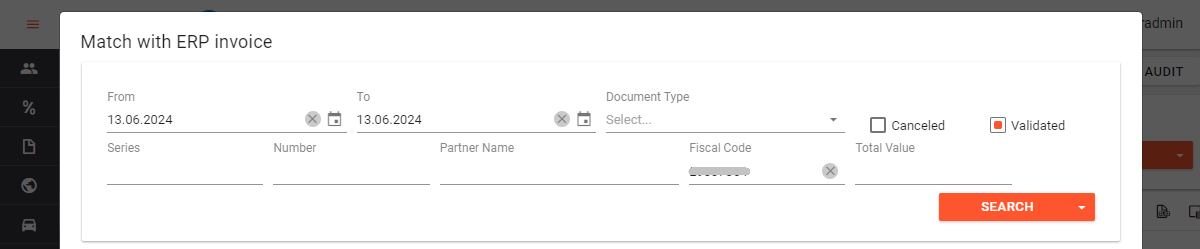 Suppliers ANAF Invoices -forma Match with ERP Invoices - zona criterii filtrare.png